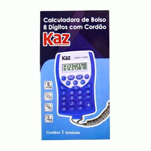 Calculadora De Bolso Kaz Kz5003 Com Cordão