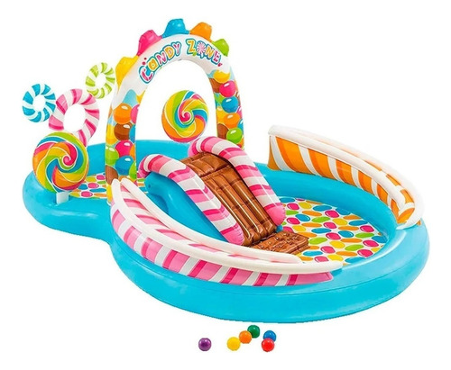 Piscina Inflable Con Resbalin Aspersor Piscina Intex 295cm