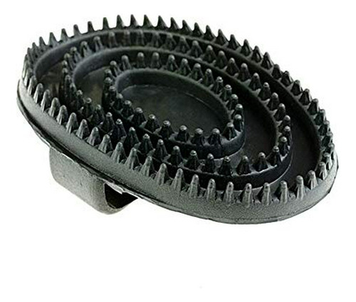 Peines - Horze Rubber Curry Comb - Black - One Size