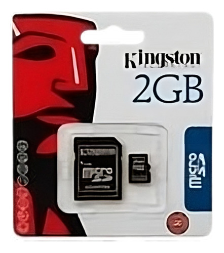 Memoria Micro Sd 2 Gb + Adaptador Sd Blister Kingston Envíos