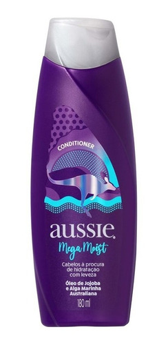 Condicionador Mega Moist Super Hidratação 180ml Aussie