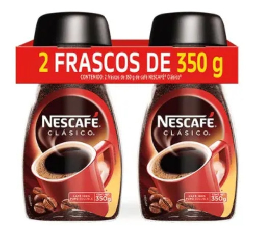 Café Soluble Nescafé 2 Pzas De 350 G