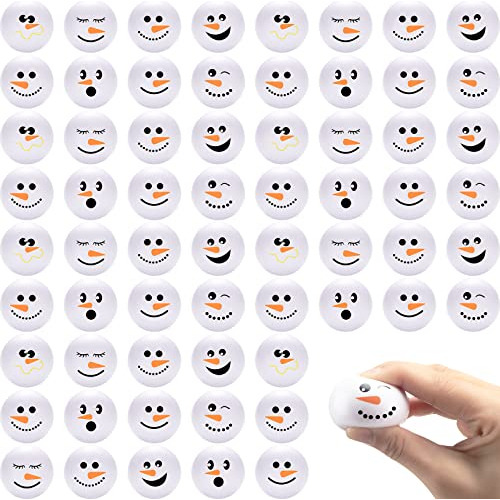 32 Pcs Christmas Stress Balls Snowmen Stress Toys 1.6 I...