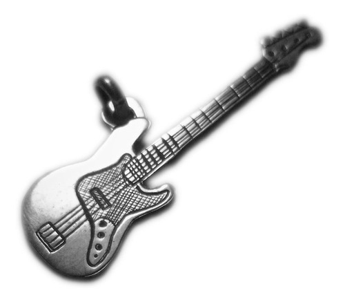 Dije De Plata 925 Guitarra Eléctrica  Músicos Rock
