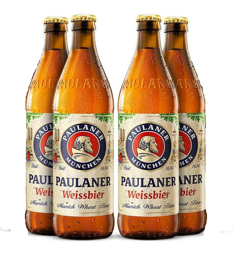 4x Cerveja Alemã Paulaner Weissbier 500ml