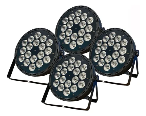4 Canh o Par Led 18 Leds 15w Rgbwa Dmx Frete gr tis