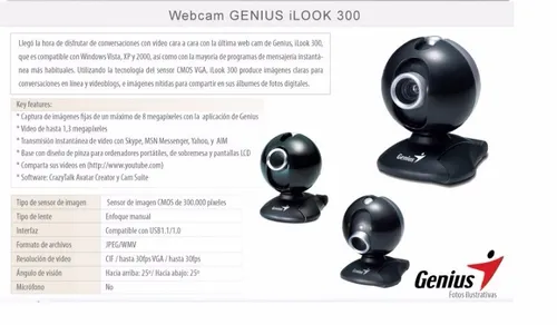 Camara Web Genius Ilook 300 Nueva Sellada