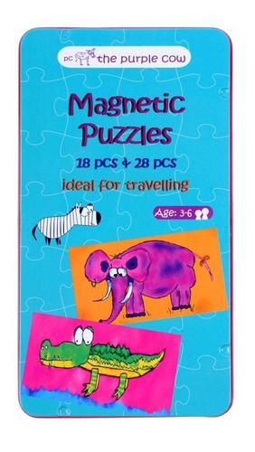 Puzle Magnético 18 Y 24 Pcs De Viaje - The Purple Cow