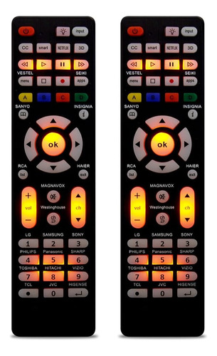 (paquete De 2) Control Remoto Universal Tv Samsung, LG,...