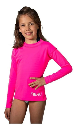 Remera Folau Uv50 Manga Larga Rosa Envíos A Todo El País