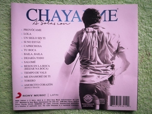 Eam Cd A Solas Con Chayanne 2012 En Concierto + Nuevo Exito