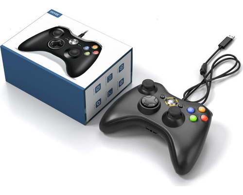 Controlador Voyee 360 Pc Por Cable Negro Con Joystick