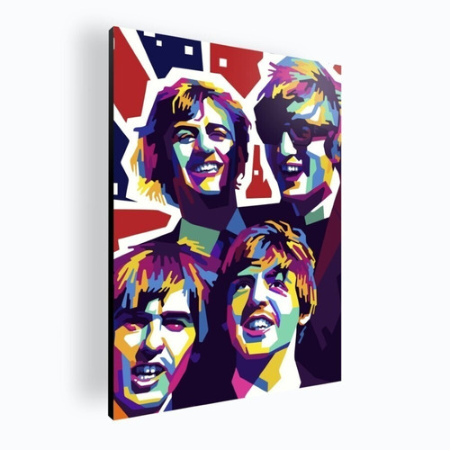 Cuadro Decorativo Moderno Mural Poster The Beatles 60x84 Mdf