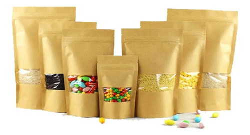 Bolsa Doypack Kraft Para 250g, (16x23cm) X50 Unidades