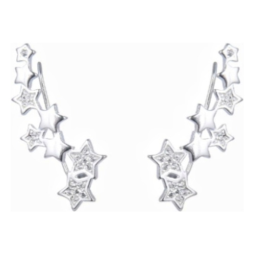 Aros Trepadores Súper Estrellitas Plata 925 Italy 3,65gr