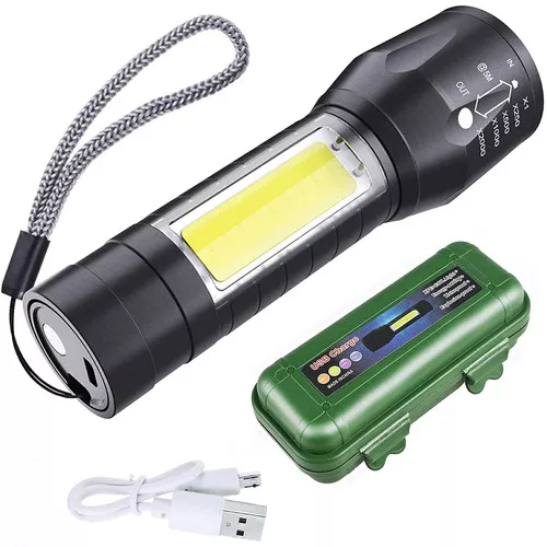 Linterna LED ultrapotente recargable USB chorro de luz le