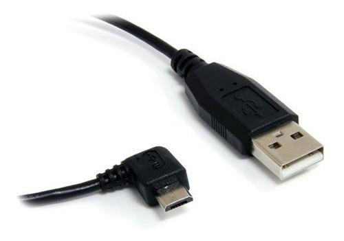 Cable Usb Micro Con Ángulo Recto - 30cm - Negro