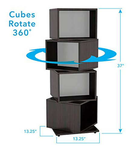 Organizador De Cubos Giratorio De 4 Niveles En Espresso