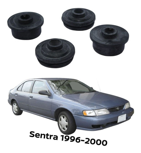 Jgo 4 Gomas Soporte Radiador Sentra 1996-2000