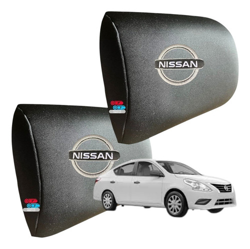 Cojines Ergonómicos Viaje Para Auto 2pz Nissan V-drive 2021 Negro