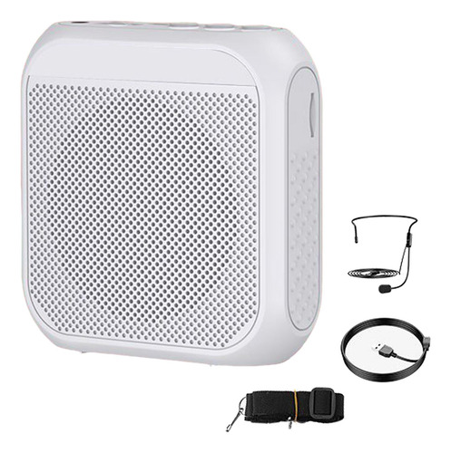 Amplificador De Voz 2200mah Megáfono Loundspeaker Blanco