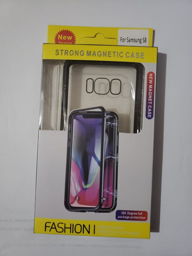 Imagen 1 de 1 de Funda Magnetica Aluminio Y Cristal Samsung S8/s8+/s9/s9+/s10