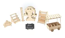 Comprar Candy Bar Mesa De Postres Dulces Fiesta Xv Años Mdf Kit J
