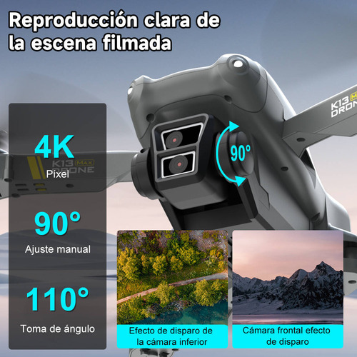 Fij Mini Drone Con Dual Camara K13max Rc Dron 3 Baterias,drones Profesionales, El Mejor Regalo