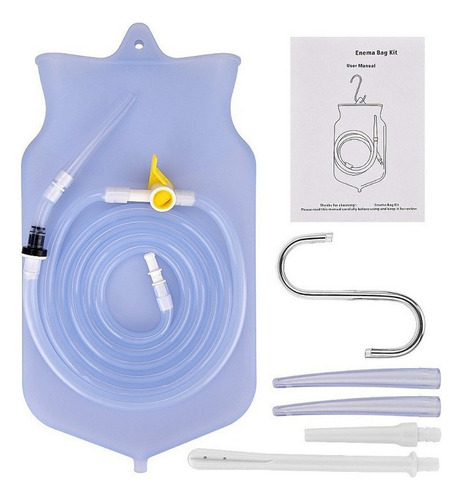 Kit De Bolsas De Enema, Limpieza, 2l, Silicona