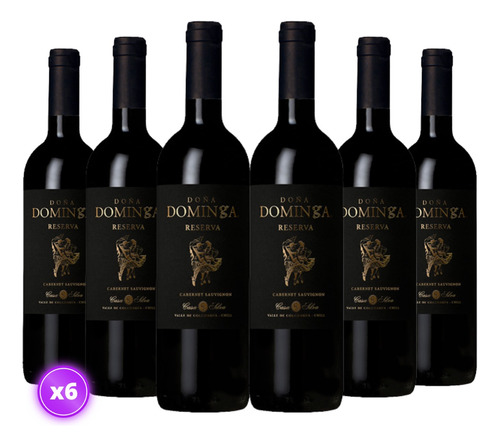 6x Vino Doña Dominga Reserva Black Cabernet Sauvignon 750ml