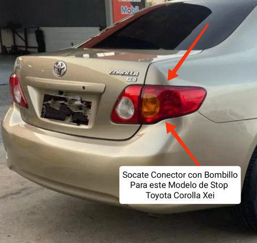 Socate Conector Con Bombillo Para Stop Toyota Corolla Xei 