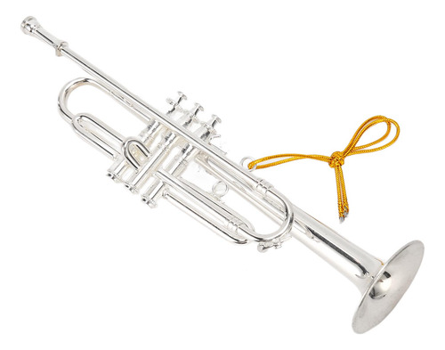 Modelo De Trompeta En Miniatura, 14 Cm, 5.5 Pulgadas, Plata