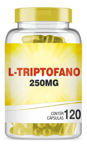 L-triptofano 250mg Com 120 Cápsulas Síntese De Serotonina