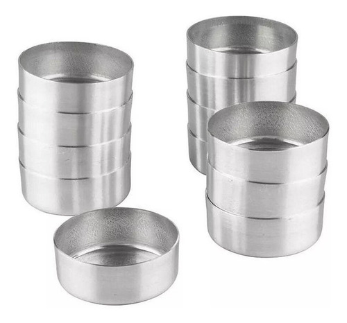 Molde para pan de jengibre, fondo fijo, número 0, 12 unidades, aluminio, color gris