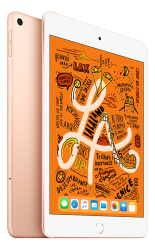 Apple iPad Mini de 7.9" Wi-Fi + Cellular 64GB Ouro A2124 (5ª geração)