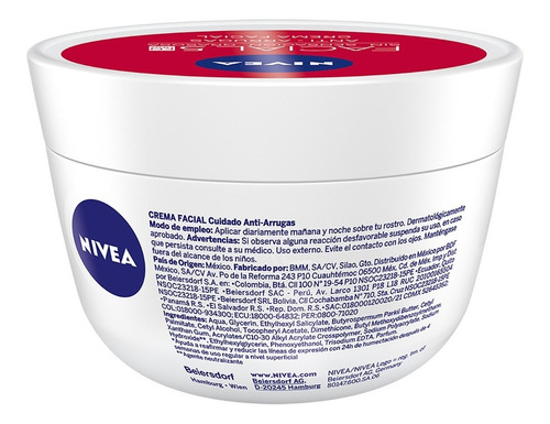 Imagen 3 de 8 de Crema Facial Nivea Anti Arrugas 5 En Uno 200 Ml 12 Unidades