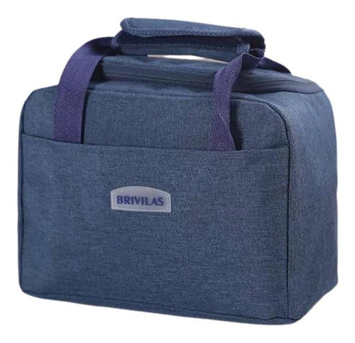 Bolsa Térmica Lancheira Academia Passeio Fitness Lancheira Cor Azul-marinho