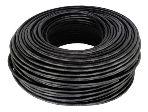 Cable Rollo 100mts Utp Exterior Cat 5e Red Vaina Negra Nf 