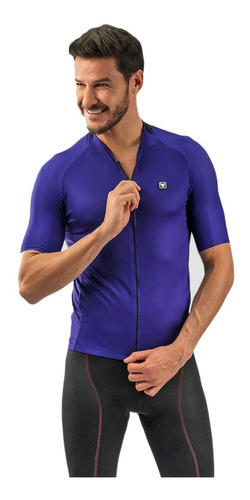 Camisa Ciclismo Free Force Start All Fit Indigo Masculina