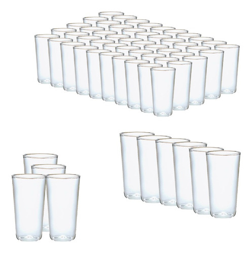 100 Set Vasos Desechables Vaso Plastico Vaso Acrilicos 300ml