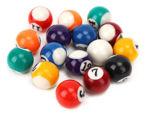 Haosie 16pcs Mini Juego De Bolas De Billar, 2.5cm/0.98inc...