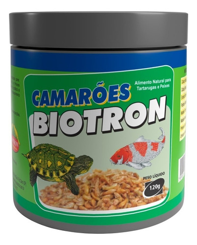 Alimentação Para Aquáticos Tartaruga Camarões Biotron 120 G