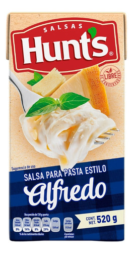 3 Botes Hunt's Para Pasta Salsa Estilo Alfredo 520g