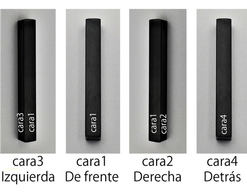 Imagen 5 de 7 de Llavero 4 Caras Texto Grabado Láser Personalizado 1064