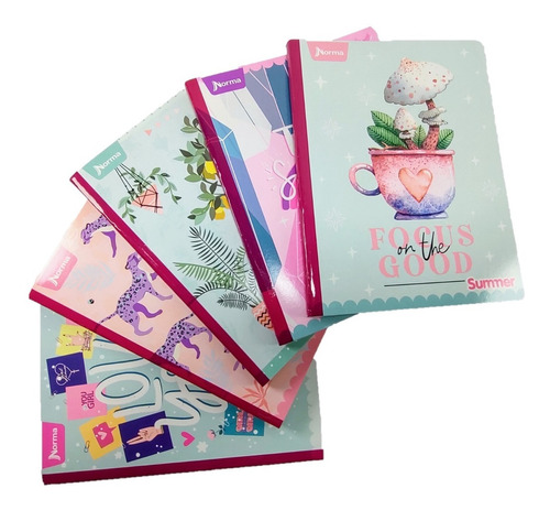 Cuaderno Cosido Norma 50 H Cuadriculado Femenino X 5 Uds.