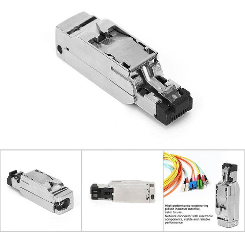 Conector Ethernet Conector De Cable De Red Plata Estable 4