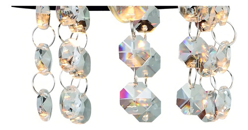 Arandela Cristal Sirius 1 Lampada Cúpula Preta Fios Seda