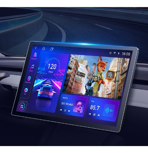 Multimídia Android Horizontal Honda Civic 2012-2015 4+64 13p Cor Preto