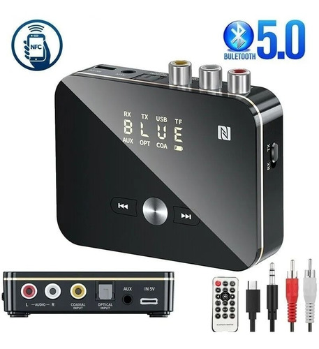 Transmisor Receptor Adaptador Bluetooth Convertidor Optico