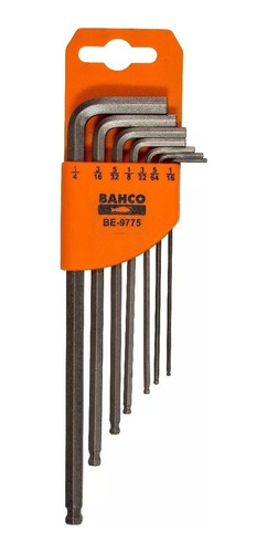 Juego Llaves Allen Bahco Be-9775 Pulgadas 7 Unidades